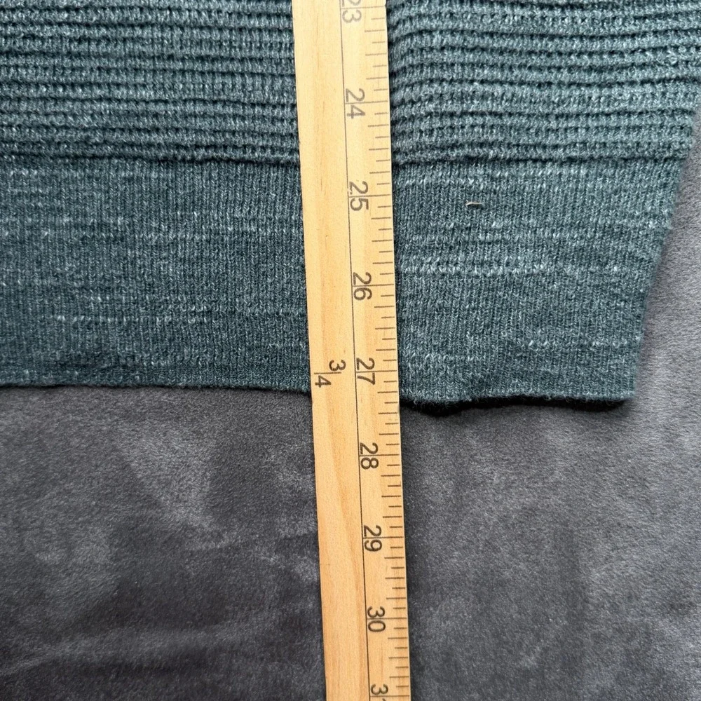 J Crew Shirt Mens Green Textured Knit Crew Neck Sweater‎ Size Large 100% Cotton
